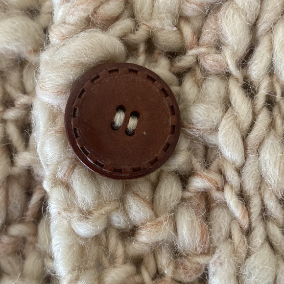 Vintage Danspin Handmade wool sweater made in Denmark neutral boxy cardigan - Picture 10 of 13